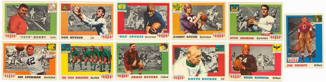 1955 Topps All-American Football Complete Set (100)